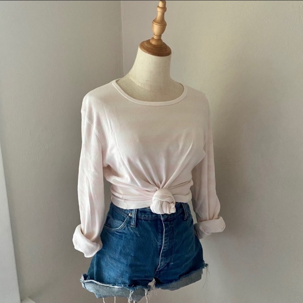 Vintage Gap Pink And White Striped Long Sleeve Tee